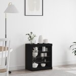 Buffet bas - vidaxl - ch�ne noir - design contemporain - finition mate - bois massif