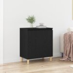 Buffet bas - vidaxl - chne noir - moderne - 2 portes - bois massif