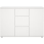 Buffet - blanc - 2 portes - 3 tiroirs - 119 x 40x 83 cm luk