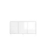 Buffet citizen - dcor blanc laqu brillant - 3 portes - l 156 x p 40 x h 84 cm
