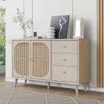 Buffet contemporain - bahut de rangement spacieux avec portes et tiroirs pour salon ou salle � manger ...