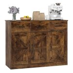 Buffet de cuisine costway tiroirs et portes �tag�res r�glables armoire de rangement pour salle � manger ...