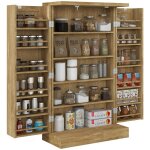 Buffet cuisine - homcom - avec 12 étagères à portes étagères réglables et double porte - 60 x 30 x 104 ... Buffet cuisine - homcom - avec 12 étagères à portes étagères réglables et double porte - 60 x 30 x 104 ...