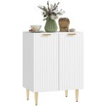 Buffet cuisine - meuble de rangement - homcom - avec 2 portes tagre rglable pieds mtalliques surlevs ...