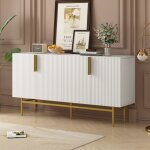 Buffet cuisine moderne buffet salon salle a manger avec 4 portes et tagres rglables - blanc