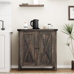 Buffet de cuisine - promiracal - 76x80cm - mdf r�sistant � l?eau - poign�es m�tal - 2 portes