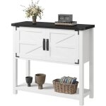 Buffet / meuble de rangement en rotin avec portes et �tag�res - style vintagepour salon salle � manger ...