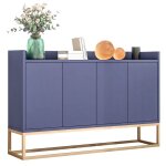 Buffet de cuisine rangement buffet bleu et bois avec 4 portes buffet enfilade buffet bas armoire commode ... Buffet de cuisine rangement buffet bleu et bois avec 4 portes buffet enfilade buffet bas armoire commode ...