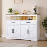 Buffet de cuisine rangement meuble cuisine buffet bas salle a mangeravec rangement avec 4 portes 2 tiroirs ...