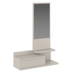 Buffet dentr�e meuble dentr�e coloris beige + miroir - longueur 81 x profondeur 2740 x hauteur 116 cm ...