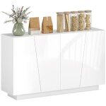 Buffet design 4 portes lior blanc laqu�