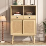 Buffet enfilade 80x395x120 cm portes en osier véritable rotin deux tiroirs deux portes et deux compartiments ... Buffet enfilade 80x395x120 cm portes en osier véritable rotin deux tiroirs deux portes et deux compartiments ...