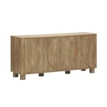 Buffet exotique effet bois de manguier 4 portes 155cm pondi Buffet exotique effet bois de manguier 4 portes 155cm pondi