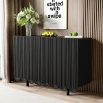 Buffet en forme de goutte avec portes moules et charnire tampon - sweiko - noir