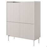 Buffet haut 4 portes - liwelo - 153 cm - grège Buffet haut 4 portes - liwelo - 153 cm - grège