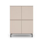 Buffet haut arni cachemire 4 portes 100cm - beige
