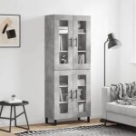 Buffet hautbahut de saloncommode de s�jour gris b�ton 695x34x180 cm bois ding�nierie bonnie b21293850 ...
