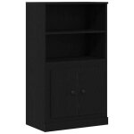 Buffet haut en bois ding�nierie - vidaxl - 60x35. 5x103. 5 cm - ch�ne noir - 2 portes - style moderne ...