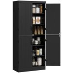 Buffet haut cuisine - homcom - 4 portes à 6 niveaux et étagères réglables - mdf - 76 x 40 x 1767 cm - ... Buffet haut cuisine - homcom - 4 portes à 6 niveaux et étagères réglables - mdf - 76 x 40 x 1767 cm - ...