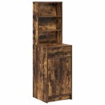 Buffet haut moderne - vidaxl - ch�ne fum� - 40 x 405 x 135 cm - bois ding�nierie - 1 porte � charni�res ...