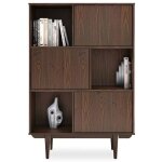 Buffet haut simona 95x139 cm en bois massif coloris noyer avec 3 portes et 3 Étagères vaisselier en hauteur ... Buffet haut simona 95x139 cm en bois massif coloris noyer avec 3 portes et 3 Étagères vaisselier en hauteur ...