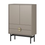 Buffet haut - selsey - stoon - 855 x 38 x 1237 cm - 2 tiroirs & 2 portes - gris pierre