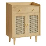Buffet cannage meuble de rangement placard avec portes et tiroirs en rotin étagère 40 x Buffet cannage meuble de rangement placard avec portes et tiroirs en rotin étagère 40 x