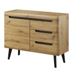 Buffet komodee sudburry kom2 fa�ades en panneaux mdf ch�ne ch�ne 40 x 107 x 83 cm