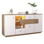 Buffet led moderne avec 2 portes 4 tiroirs - toys selling - meuble organisation pour le salon - 160x40x77cm ... Buffet led moderne avec 2 portes 4 tiroirs - toys selling - meuble organisation pour le salon - 160x40x77cm ...