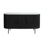 Buffet en m�tal et marbre blanc mona