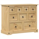Buffet - meuble de rangement - commode corona 101x45x82cm - bois massif de pin neuf - bm 9552224
