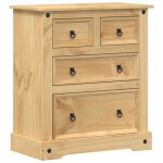 Buffet - meuble de rangement - commode corona 80x43x91cm - bois massif de pin neuf - bm 1758983