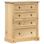 Buffet - meuble de rangement - commode corona 92x48x120cm - bois massif de pin neuf - bm 4632320