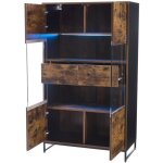 Buffet meuble de rangement �tag�res r�glable meuble de salle de bain pour salon cuisine style industriel ...