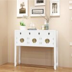 Buffet - meuble de rangement en style chinois en bois massif blanc