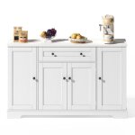 Buffet meuble de rangement avec tiroir multifonctionnel meuble de cuisine avec portes �tag�re r�glablestyle ...