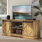 Buffet meuble tv avec 2 portes coulissantes �tag�res r�glables pour le salon salle � manger marron