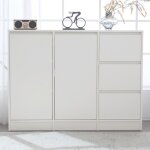 Buffet moderne meuble  chaussures deux portes et trois tiroirs avec une tagre rglable pour salle ...