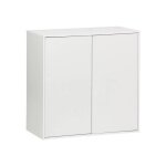 Buffet. module de rangement blanc dcor bois 2 portes l 70 x p 35 x h 70 cm - kompo