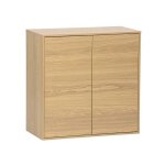 Buffet. module de rangement chêne décor bois 2 portes l 70 x p 35 x h 70 cm - kompo Buffet. module de rangement chêne décor bois 2 portes l 70 x p 35 x h 70 cm - kompo