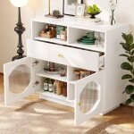 Buffet avec portes vitresarmoire de cuisine1 trioirs 2 portesbuffet bas avec tagresstyle moderne100x40x90. ...