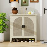 Buffet de rangement 2 portes buffet bas arquée en rotin buffet moderne pour salon entrée salle à manger ... Buffet de rangement 2 portes buffet bas arquée en rotin buffet moderne pour salon entrée salle à manger ...