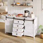 Buffet avec rangementarmoire latrale de 137 cm large avec portes coulissantes et 4 tiroirsbuffet bar ...