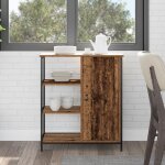 Buffet rustique - vidaxl - bois ancien - 70x30x80 cm - bois massif recycl� - cadre m�tal