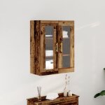 Buffet rustique - vidaxl - bois massif recycl� - portes vitr�es - �tag�res spacieuses