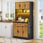 Buffet de salle à manger avec led meubles de rangement avec 6 portes et 3 tiroirs meuble cuisine avec ... Buffet de salle à manger avec led meubles de rangement avec 6 portes et 3 tiroirs meuble cuisine avec ...