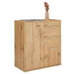 Buffet salle  manger remy l 60 cm coloris chne wotan avec 2 portes et 2 tiroirs bahut bas meuble de ...