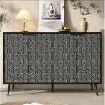 Buffet de salon 120×35×78 cm meuble de rangement buffet bahut 4 portes armoire de cuisine anti - dumping ... Buffet de salon 120×35×78 cm meuble de rangement buffet bahut 4 portes armoire de cuisine anti - dumping ...