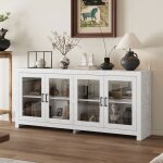 Buffet de cuisine avec 4 portes en acrylique transparent vaisselier - meuble de cuisine avec aspect bois ... Buffet de cuisine avec 4 portes en acrylique transparent vaisselier - meuble de cuisine avec aspect bois ...