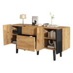 Buffet de salon meuble cuisine moderne avec 4 portes et 2 tiroirs armoire de rangement buffet salle � ...